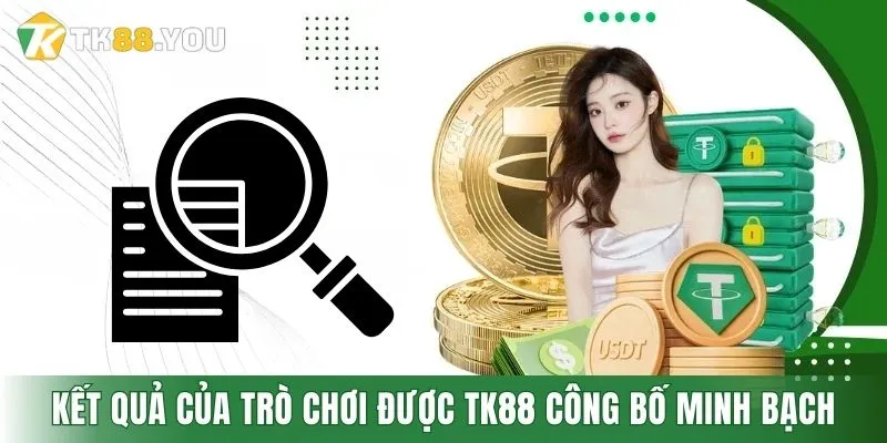 Kết quả của trò chơi được TK88 công bố minh bạch
